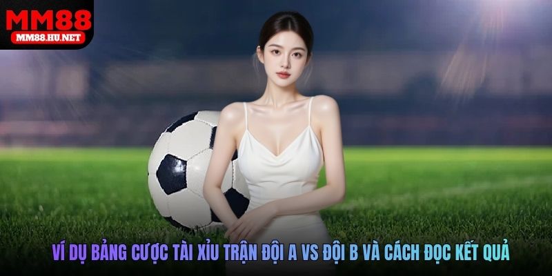 Ví dụ bảng cược để bạn nắm rõ cách đọc kèo tài xỉu